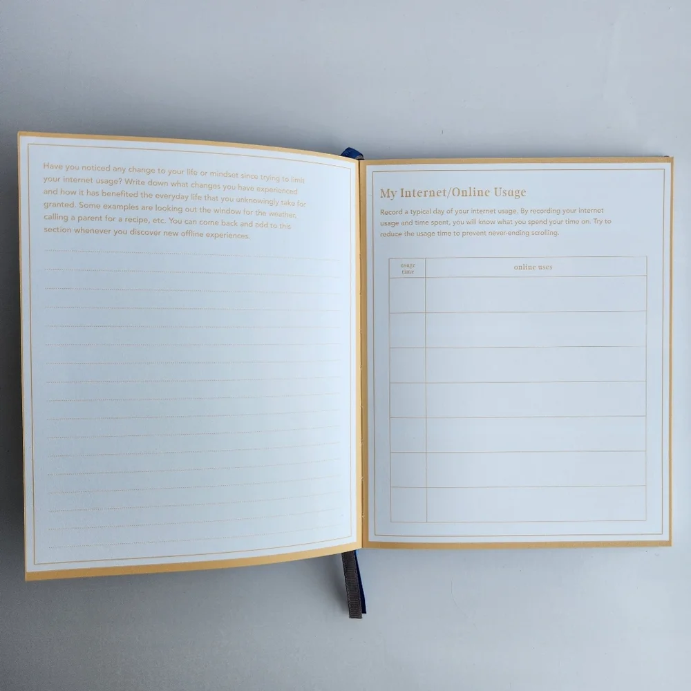 NWT Blue and Gold Guided Journal With 2 Bookmarks Morning/Evening Journal